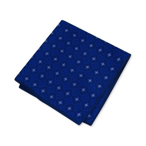 Club Room Mens Medallion Pocket Square, Blue, One Size