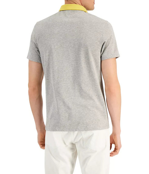 ALFANI Men's Sunset Stripe Polo Shirt Yellow/ Grey Size 2XL