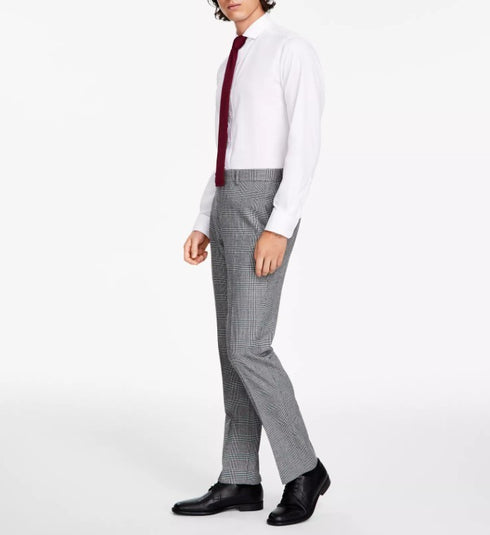 Bar III Men's Slim-Fit Black/White Plaid Suit Pants Size 30x30