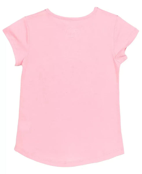 DISNEY Toddler Girls Believe in Friendship Short Sleeve Tee Pink Size 6X