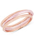 Robert Lee Morris Soho Rose Gold-Tone 3-Pc Set Mixed Pink Patina Bangle Bracelet