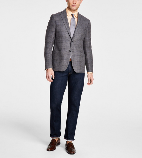 Michael Kors Men's Classic Fit Wool Blend Sport Coats Gray Tan Size 38R