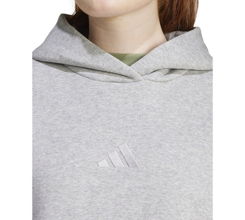 adidas Women's All SZN Boyfriend Fleece Hood Cobalt Gray Heather L