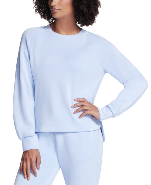 Skechers Women's Skechluxe Elevate Crewneck Brunnera Blue M