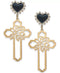 THALIA SODI Gold-Tone Rose-Cross & Heart Stud Drop Earrings