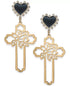 THALIA SODI Gold-Tone Rose-Cross & Heart Stud Drop Earrings