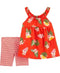 Carters Baby Girls 2-Piece Floral Tank and Short Set - Red Newborn