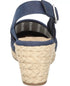 Easy Street Women's Taffy Buckle Slingback Espadrille Wedges Navy 9.5 M
