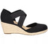 Easy Street Women's Pari Slip-On Espadrille Wedges Sandals Canvas 11 M