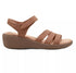 Easy Spirit Women's Kenton Strappy Low Wedge Sandals Cognac 5.5M
