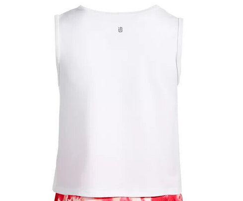 ID IDEOLOGY Little Girls Good Vibes Skort White/ Pink Size 6 **TOP ONLY**