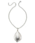 Charter Club Silver Leaf Statement Necklace, 12" + 3" Extender - MSRP $39.50