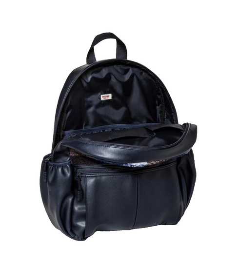 Mossimo Women's Backpack Buffalo-Check Faux Fur Navy/Browm NEW