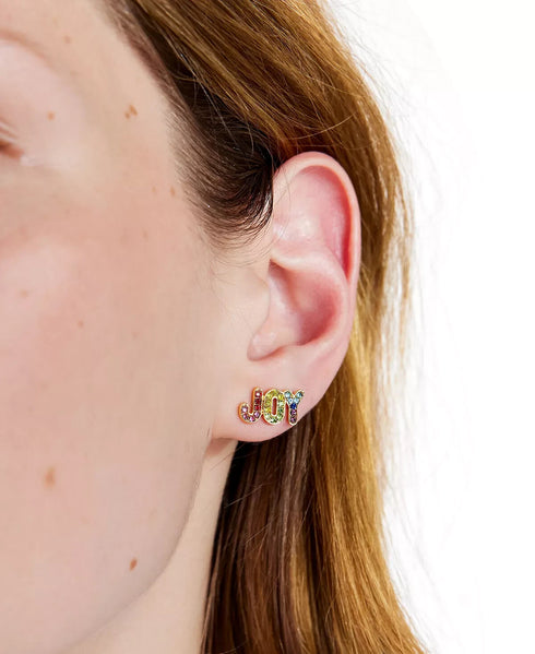 kate spade new york Rainbow Pave Joy & Rainbow Mismatch Stud Earrings NWT