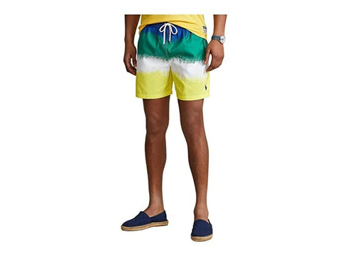 Polo Ralph Lauren Pony Tie Dye Striped Surf Board Swim Trunks Beach Shorts XL