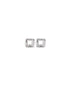 UNOde50 Metal Alloy Clasp Stud Earrings Silver