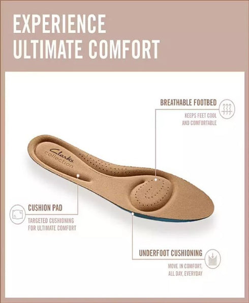 Clarks Womens Giselle Dove Wedge Sandals Solid Sand Nubuck 6.5M