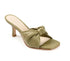 Journee Signature Womens Finlee Square Toe Knotted Slip On Sage 8.5M