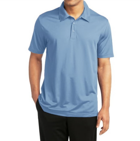 Galaxy by Harvic Men Dry Fit Moisture-Wicking Polo Shirt Light Blue L