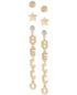 BCBGeneration Gold-Tone 3-Pc. Set Crystal Stud & Hello Drop Earrings