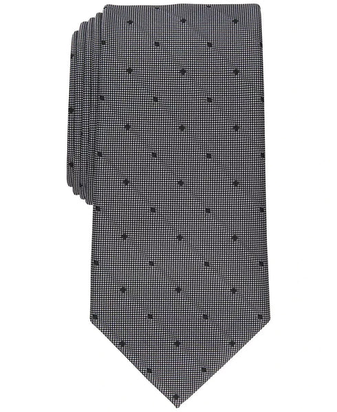 Club Room X7345 Men's Classic Dot Tie, Black, One Size