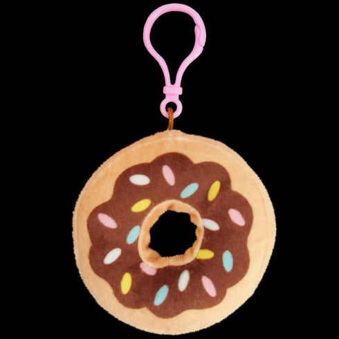 Glitzy Clips Sprinkle Donut Mini Plush Keychain Glitzy Book Bag Backpack New