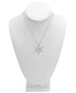 Diamond Snowflake 18" Pendant Necklace (1/10 ct. t.w.) in Sterling Silver