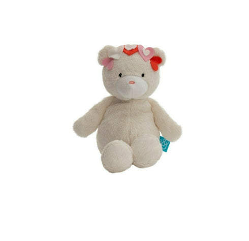 Manhattan Toy Valentines Hearts Bear White Stuffed Animal New