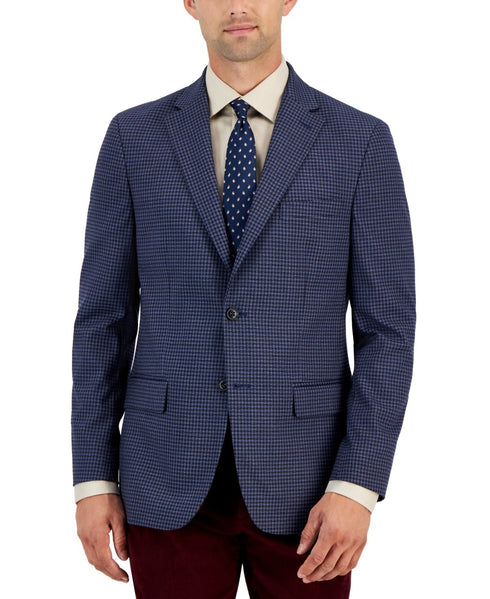 Tommy Hilfiger Men's Modern-Fit Pattern Sport Coats Blue Brown Size 36R
