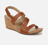 Naturalizer Womens Solid Adria Wedge Sandals Toffee Faux Leather 11W