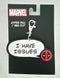 Deadpool Logo I Have Issues Comic Bubble Zipper Pull Bag Clip Lanyard Dangler