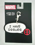 Deadpool Logo I Have Issues Comic Bubble Zipper Pull Bag Clip Lanyard Dangler