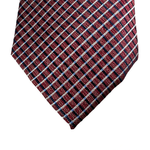 Club Room Mens Lawrence Grid Classic Neck Tie Red 3 1/8"