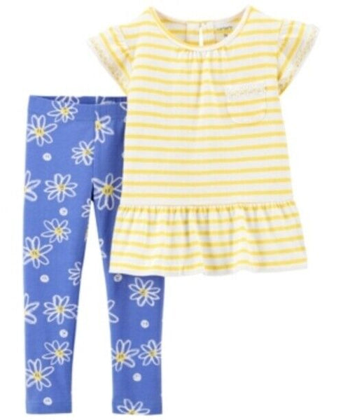 Carter's Baby Girls 2-pc. Legging Set, Newborn , Yellow