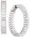 Macy's Cubic Zirconia Medium Baguette Hoop Earrings in Sterling Silver, 1.21"