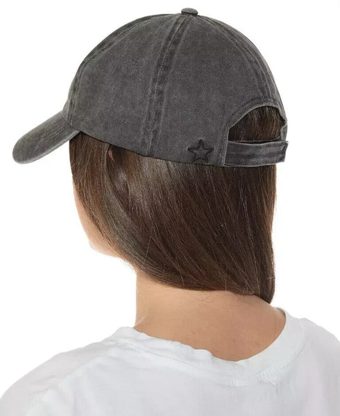 Jenni Women's Washed Baseball Hat Black One Size