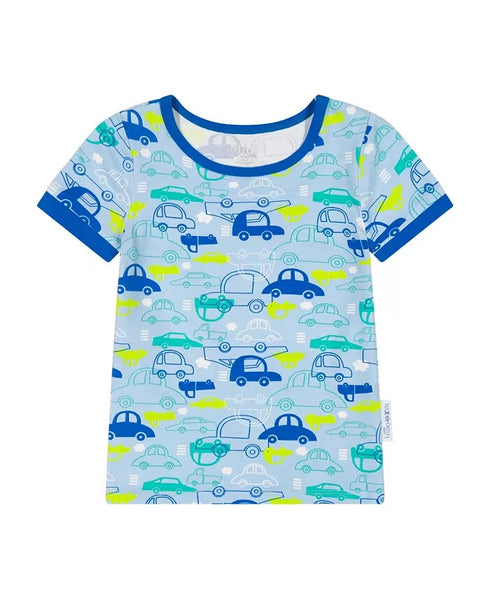 MAX & OLIVIA Toddler Boys Car Snug Fit Pajama, 3 Piece Set Blue Size 4T