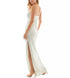 City Studios Juniors' Sequined Fringe-Trim Gown Ivory 1