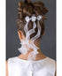 US ANGELS Triple Flower Veil Comb White ONE SIZE