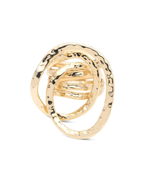 Alexis Bittar Hammered Coil Link Ring Size 8