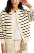 Alex Mill Nico Chunky Stripe Cotton Cardigan Ivory Navy M