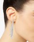 Robert Lee Morris silver tone fan stick Drop earrings