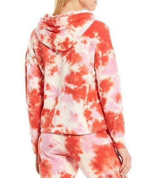 Pj Salvage Womens Daydream Tie Dye Hoodie Size X-Large - Red