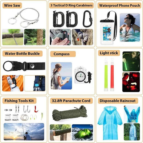 Emergency Survival Kit First Aid Bug out Military Prepper Kit 250 Piece Set $99