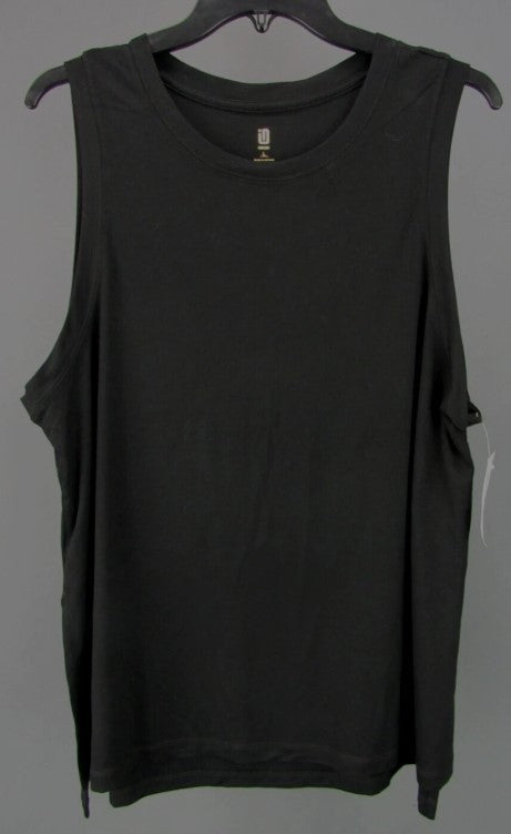 ID Ideology Women's Flowy Side-Slit Knit Tank Top Black L