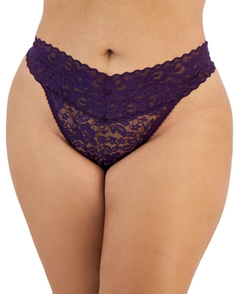 I.N.C. INTERNATIONAL CONCEPTS Lace Thong Underwear Lingerie Purple Plus Size XL