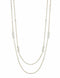 Lauren Ralph Lauren Gold Double Strand Faux Pearl 42” Necklace