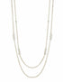 Lauren Ralph Lauren Gold Double Strand Faux Pearl 42” Necklace