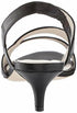 Bettye Muller Women's Sandy Kitten Heel Sandals Size 7 Eur 37.5 Black Msrp $299
