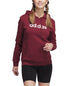 adidas Women's Fleece Linear Logo Pullover Hoodie Shadow Red XS